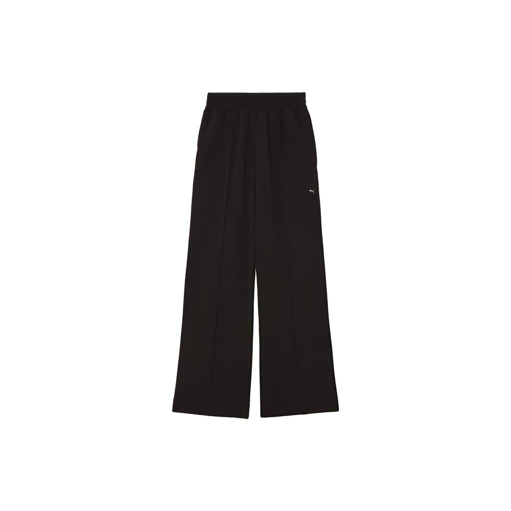 Puma x AMI Paris Collaborative Wide-Leg Pants With Heart Logo Women Bottoms Black 534076-01