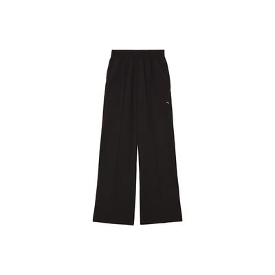 X AMI Paris Collaborative Wide-Leg Pants With Heart Logo Women Bottoms Black 534076-01