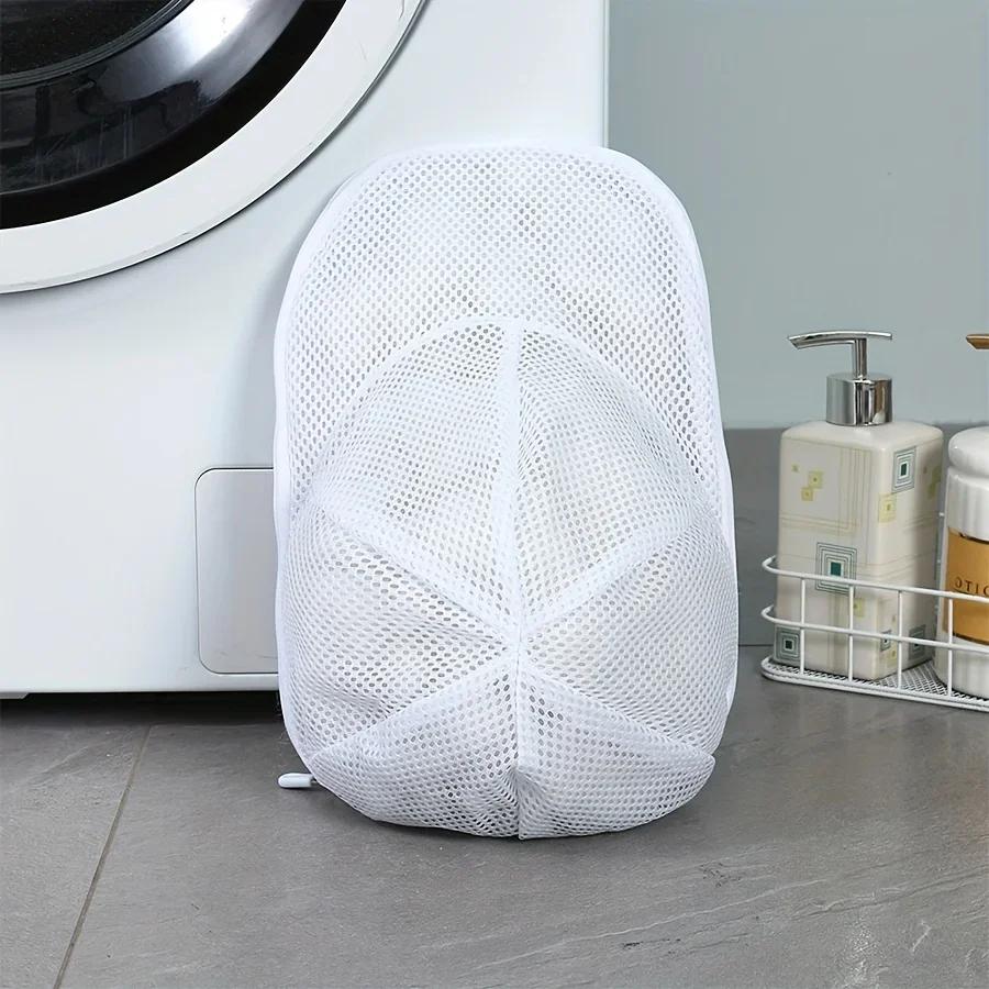 1Pc Hat Laundry Bag,Anti Deformation Washing Bag,Machine Washing Net Bag,Portable Household Shape Protection Laundry Accessories