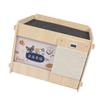 Cooling Cat House Wooden LCD Temperature Display Outside Feral Cat Shelter with Crystal Ice Mat for