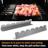 Skewers Holder Set 2Pcs Kebabs Racks V-shaped 6 Slots Food Grade Stainless Steel Barbecue Support Multifunctional Utensils Reusable Grill BBQ