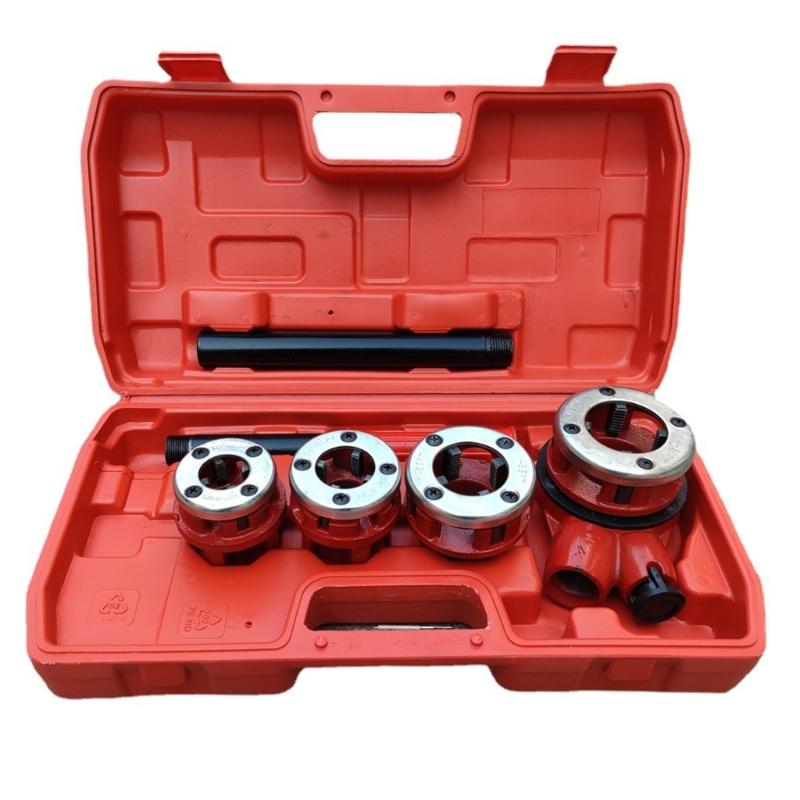 Professional Hand Operated Pipe Threading Set Galvanized Plumbing Manual Tapping Tool Accessories for Diversing Projects