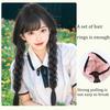 2pc Synthetic Long Twist Braid Ponytail Extensions With Rubber Band 24 Inch Boxing Braided Hair Extensions For Women Daily Use