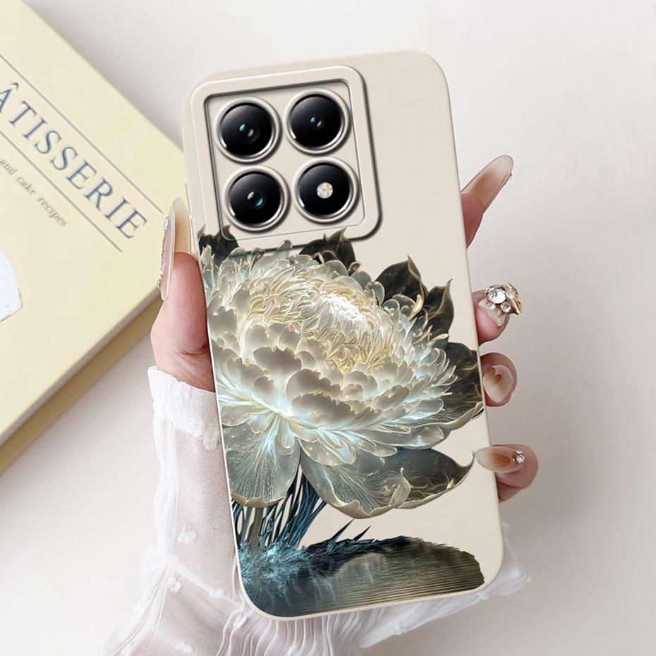 Beautiful Floral Phone Case For Xiaomi 14T Pro Soft Silicone Shockproof Cover For Xiaomi 14T 14 T Pro 5G Cases Bumpers