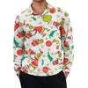 Men's Casual Retro Small V-neck Long-sleeved Top