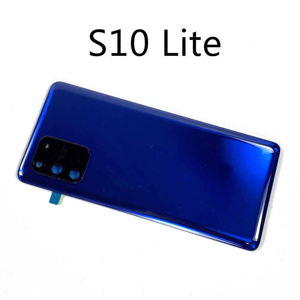 

Для Samsung Galaxy S10 Lite G770F SM-G770F/DS задняя дверца батарейного отсека задняя крышка корпуса с объективом камеры синий