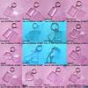 Acrylic Irregular Keychain ID Photo Keyring Transparent Buckle