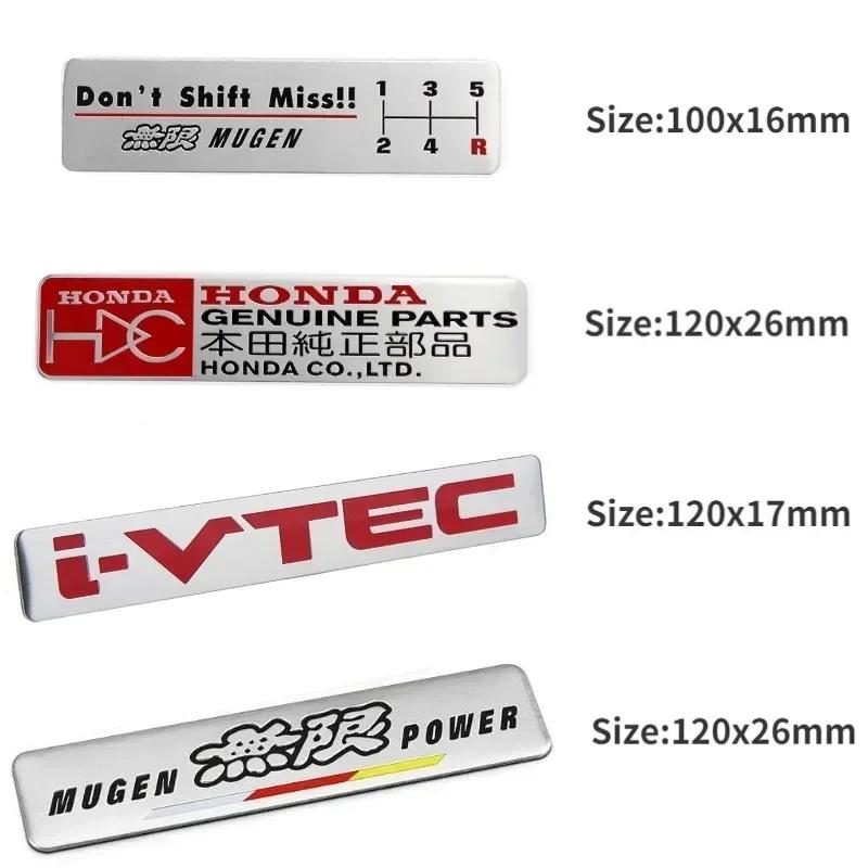 Aluminum Car Body Sticker Trunk Emblem Badge for Honda Accord Civic Crosstour Calya FIT Odyssey Elysion City Jade Jazz Vezel CRV
