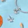 Pink Turtle Sea Star Shell Zircon Original Colored Copper Bead Fit Bracelet Charm Copper Fine Gift Diy Jewelry Accessory