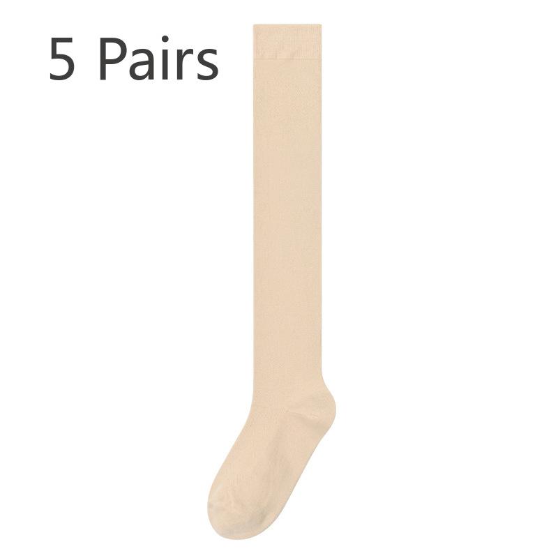 

5 пар женских весенних и летних тонких сетчатых дышащих впитывающих пот носков выше колена 5 Pairs телесный