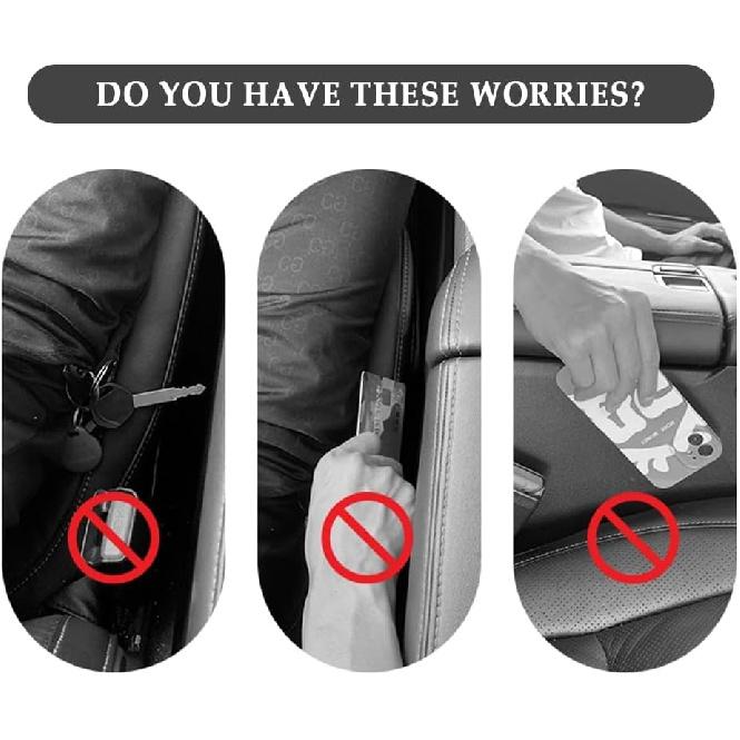 2PCS Car Seat Gap Filler - Car Seat Gap Filler Organizer For Holding Phone,Key,Purse - Universal Car Gap Filler Fits Car Truck SUV Car Interior