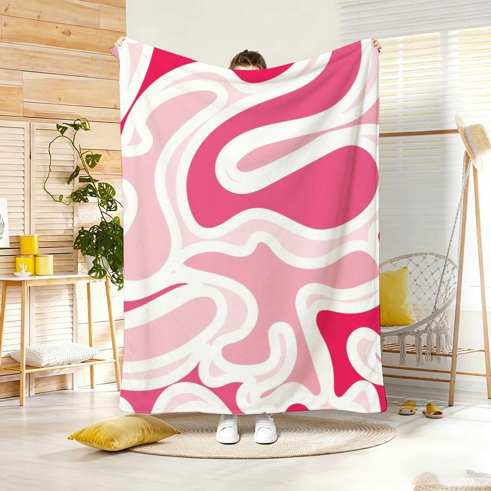 Classic Motif M-Marble Throw Soft Warm Throw Blanket for Bedroom Living Room Bed Travel Camping Picnic Gift