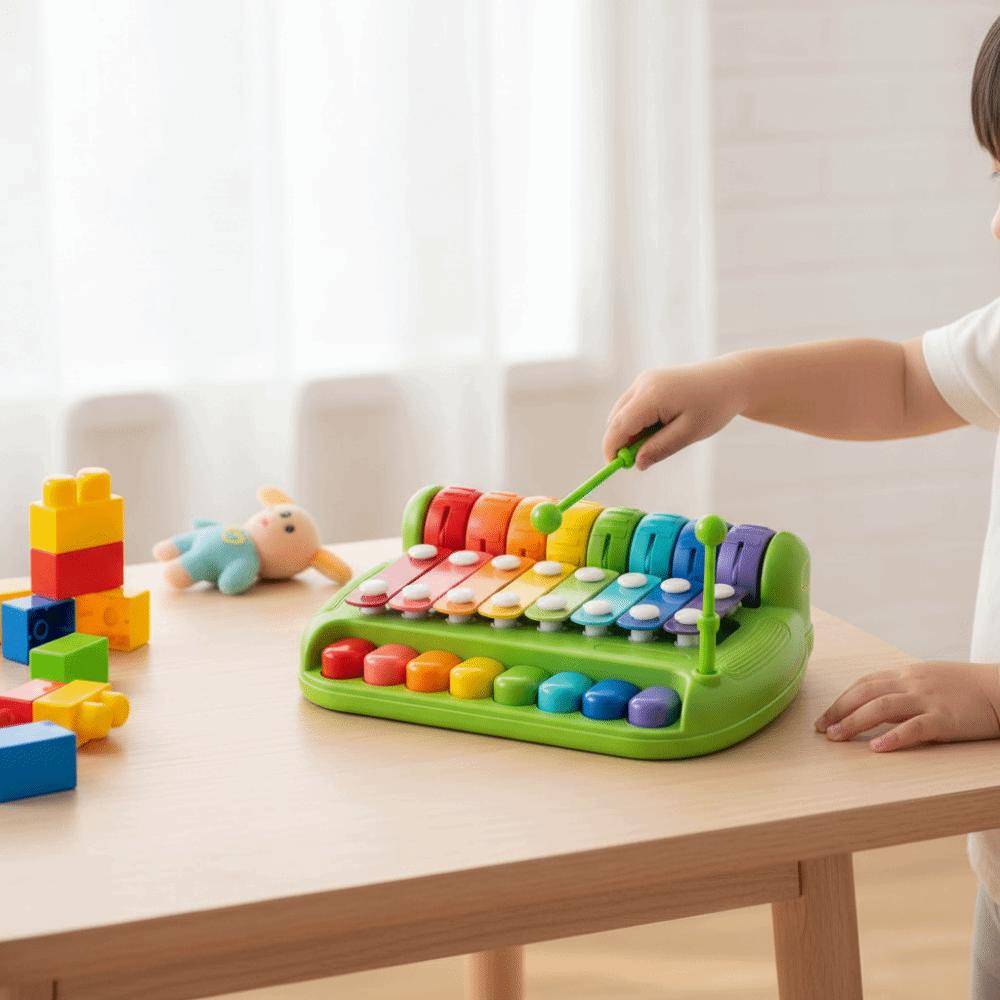 Hand Klopf 8-Noten Klopf Klavier Spielzeug Musik Spielen Lernspiele Musik Erleuchtung