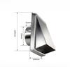 1PC Home Vent Cover Stainless Steel 4-Inch Conical Vent Cover Windproof Rainproof Home Heating Cooling Vents HVAC Accessories