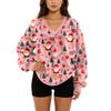 Women's V-Neck Sweatshirt Plush Solid Color Casual Fashion Long Sleeve With Pocketed Pullover Top