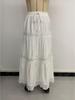 2025 Summer Lace Trim Patchwork Maxi Skirt - European Holiday Style