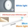 Lampada Rotonda Ricaricabile e Luce Rettangolare LED con Sensore di Movimento Ricaricabile USB per Casa Corridoio Scale Cucina Camera da Letto Luce Rilevatore