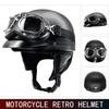 Retro half helmet motorcycle helmet American cruise motorcycle female pedal floating helmet electric summer helmet