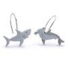 12 Pcs Shower Curtain Hooks Decorative Shark Shower Curtain Hangers Heavy Duty Metal Shower Curtain Rings for Bathroom Bedroom Living Room Decor