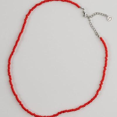 BICYCLE TROPHY Pickman Daily Bead Necklace 04 (RED / 3mm Miyuki Beads)