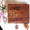 Handgefertigte Schmuckschatulle aus Holz für Damen Holz Schmuck Organizer Handgeschnitzt mit filigranen Schnitzereien Geschenkartikel