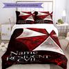 3pcs Custom Name Resident Evil Bedding Set Duvet Cover Closure Includes 1 Duvet Cover & 2 Pillowcases, Soft and Comfortable for All Seasons.