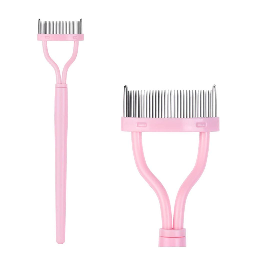 Black Pink Wimpernbieger Metall Wimpernbürste Kamm Tragbarer Wimperntrenner Faltbarer Mascara-Krümmer Beauty Make-up Kosmetikwerkzeug