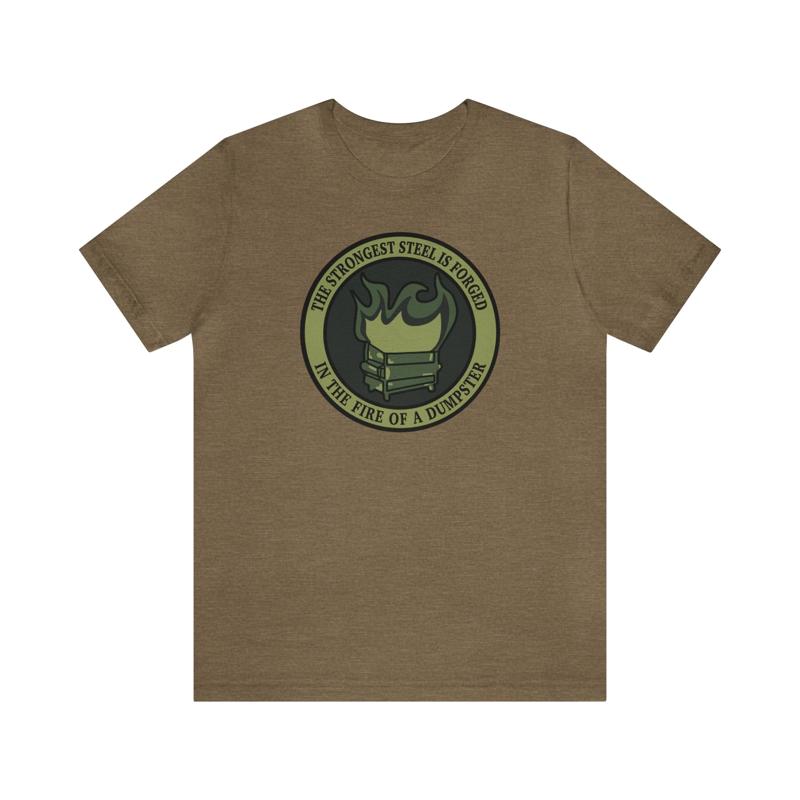 Dumpster Fire Short Sleeve Tee Army Green