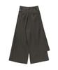 Teulimingbeodeu Side Buckle Wrap Skirt Pants [ Brown ]