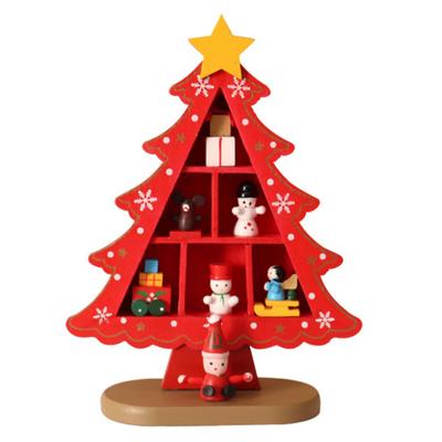 DIY Wooden Christmas Tree Ornaments Theme Party Handicraft Office Desktop Display Props Ornament