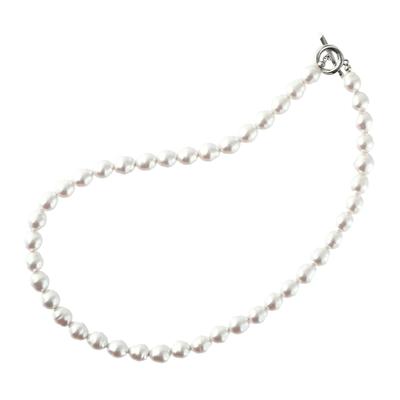 [MIONO] [Produced by Yumi Katsura] Yumi Sienne Pearl Necklace Coco 42cm Formal Occasions Simple Popular White Made In Japan (Silver)