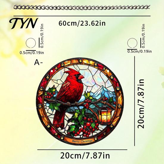 Lightweight Acrylic Party Supplies Christmas 2D Suncatcher, Stained Glass Style Black Cat Window Hanging, Holiday Hanging Door Plaques Colorful Plaque