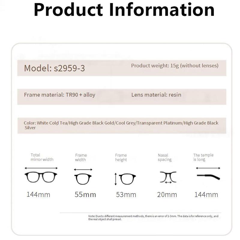 New Versatile Large-frame Glasses For Women With High-end Big Face Slimming Can Be Paired With Myopia Glasses Frames MH9054