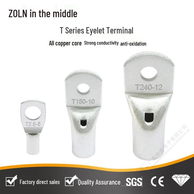 Zhonglian T Series Copper Lug Terminal: Energy-Efficient Cold Crimp Wire Connector