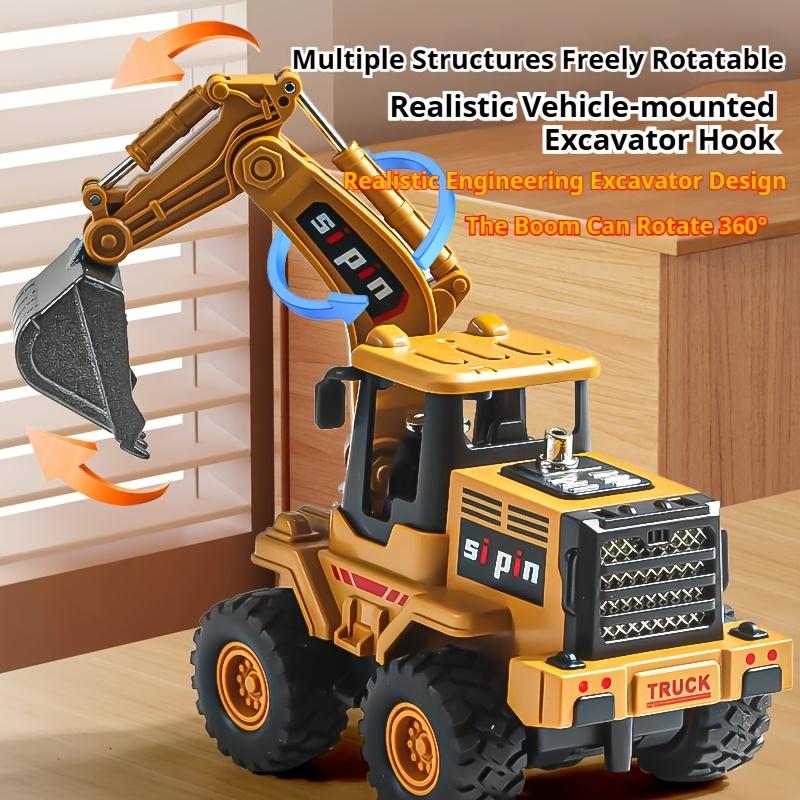 Sensory Toy excavator Durable Zinc Alloy Push Toy with 4 Color Options for Motor Skill Development, Toy Vehicle, Entertainment, Playful Design