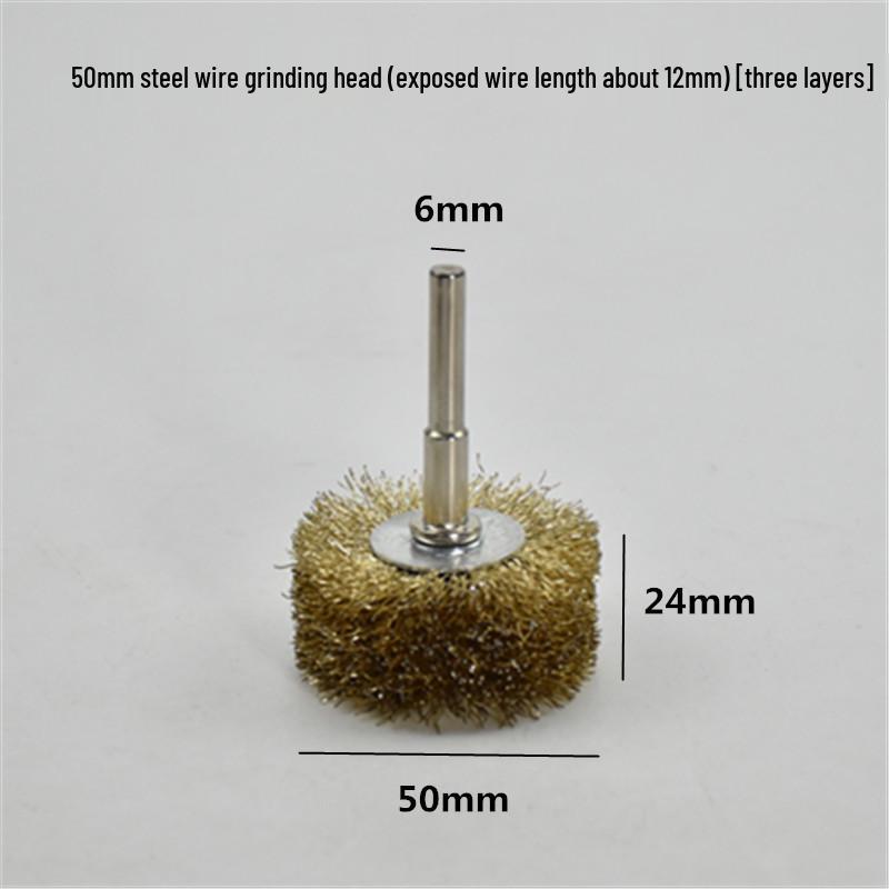 Electric Steel Wire Brush with Handle - Rust Removal, Polishing, and Cleaning.