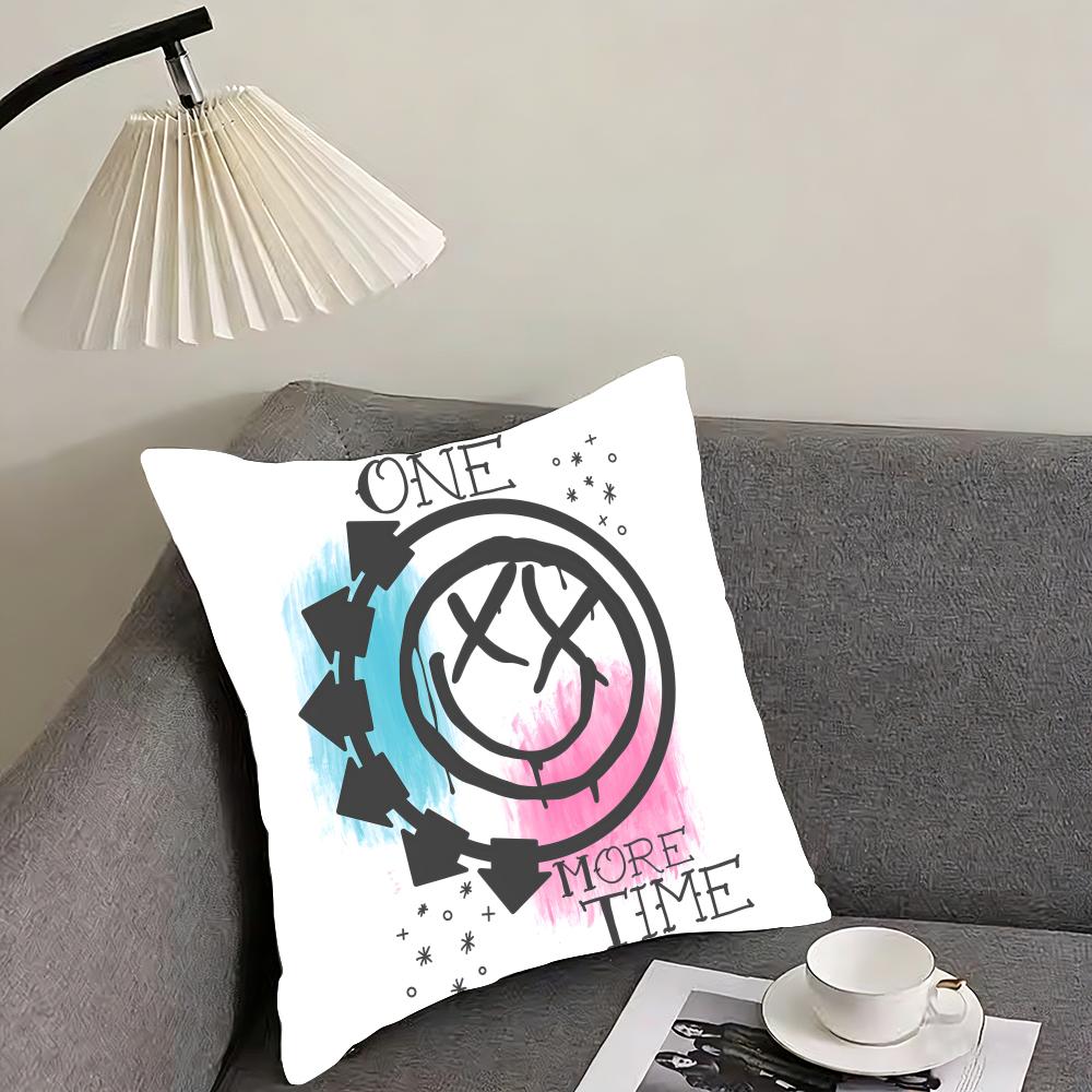 Berühmte Punkband B-Blink-182 Kissenbezug Ultraweiches Hautfreundliches Gewebe Wolkenähnlicher Komfort & Verdeckter Reißverschluss