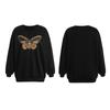 Damska bluza ponadgabarytowa Graficzna bluza z okrągłym wycięciem Dziewczyna estetyczna Vintage Butterfly Printed Streetwear Casual topy z długim rękawem Pullover