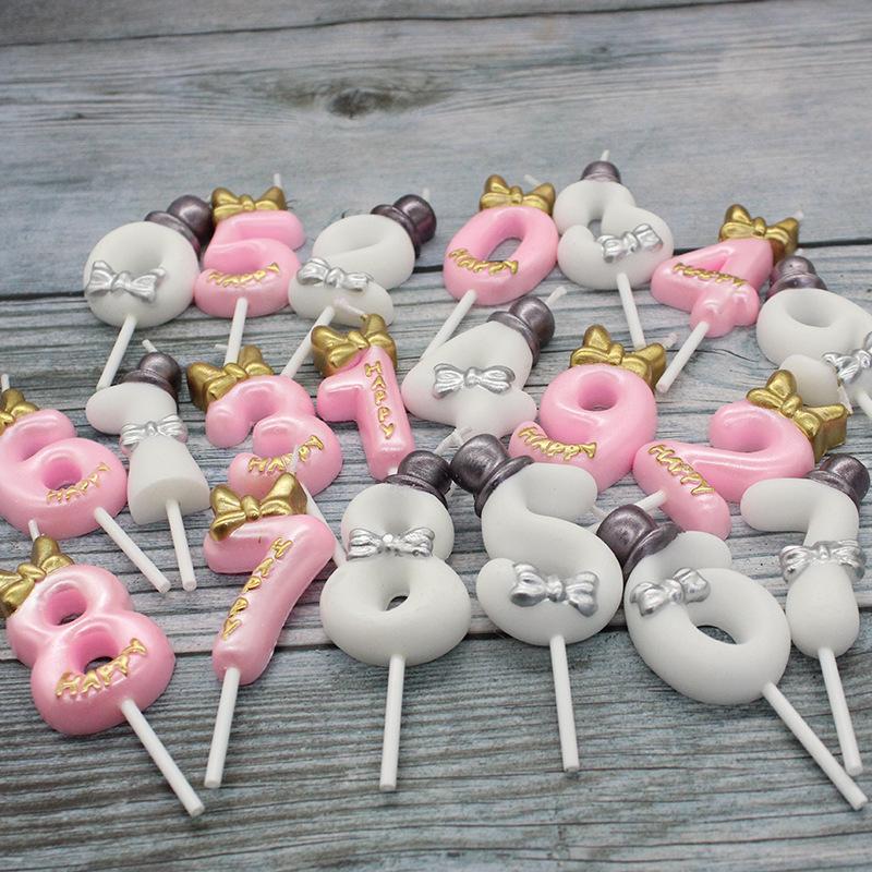 New Birthday Decoration Number 0-9 Candle Prince Prince Princess Creative Romantic Confession Party Digital Candle