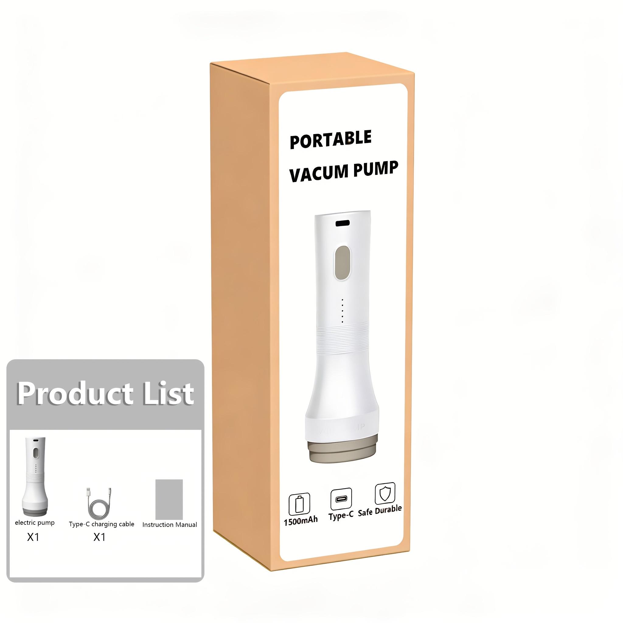 

Portable Vacuum Compression Pump | Rechargeable Cordless Suction Pump, Suitable for Travel Bag and Clothing Storage