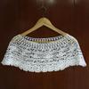 Hollow Out Lace Shawl Poncho Elegant Lace Neckline Shirt Cover Lace Cover Up Tops  Daily
