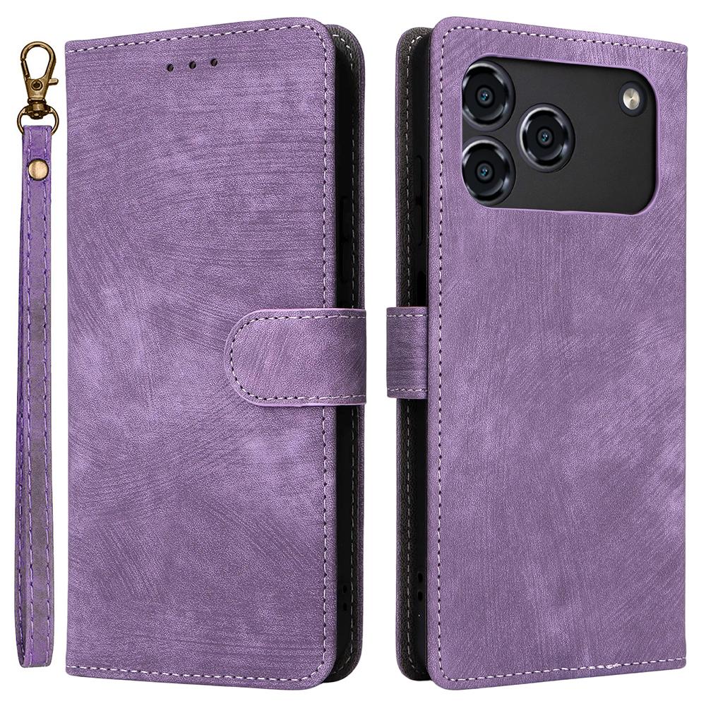 Para ZTE Blade A76 5G Capa Carteira Bloqueio RFID Couro PU Capa de Telefone Suporte com Alça