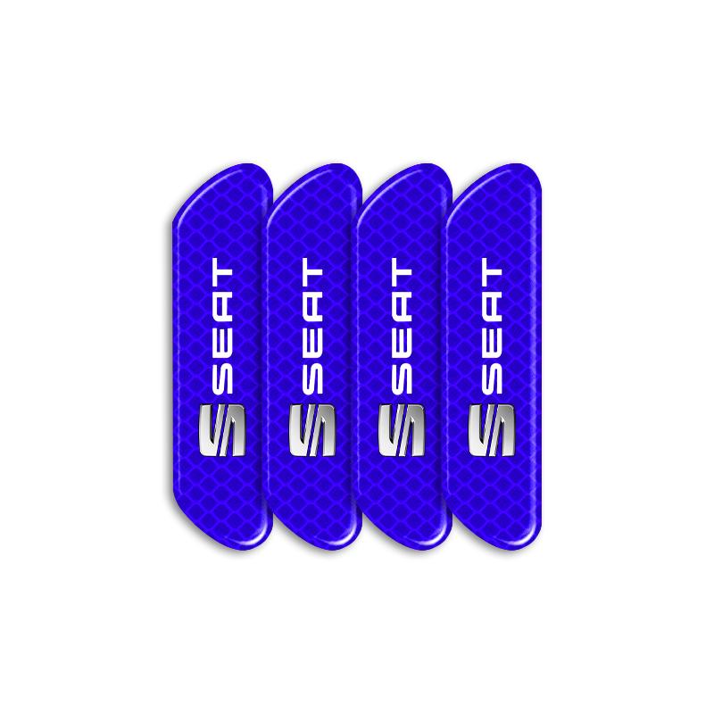 4 BUC Semn Reflectorizant de Avertizare Siguranță Ușă Mașină Autocolant 3D Accesorii Auto pentru Seat Leon FR Altea Ibiza Toledo Cordoba Arona Ateca Alhambra MK3