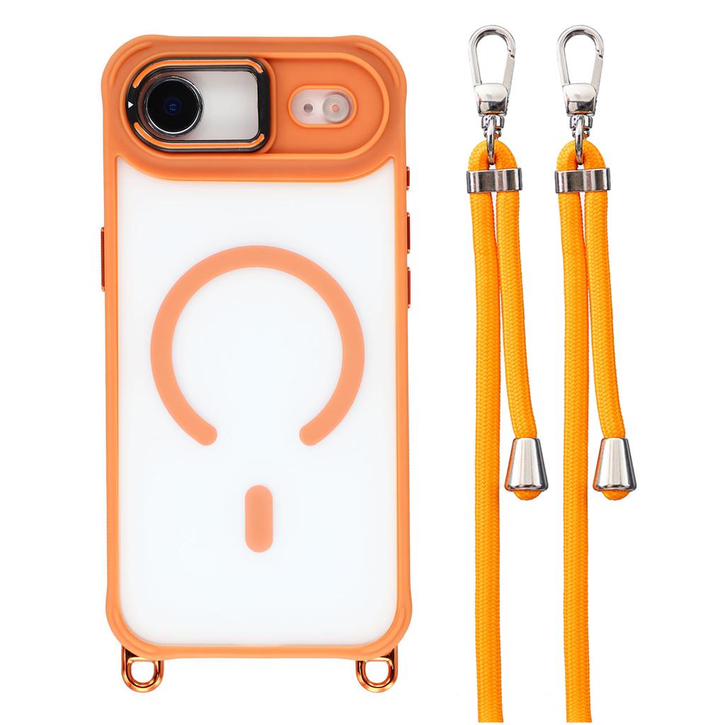 For iPhone Air Case Compatible with MagSafe PC TPU Phone Cover with Adjustable Lanyard/Camera Frame Kickstand