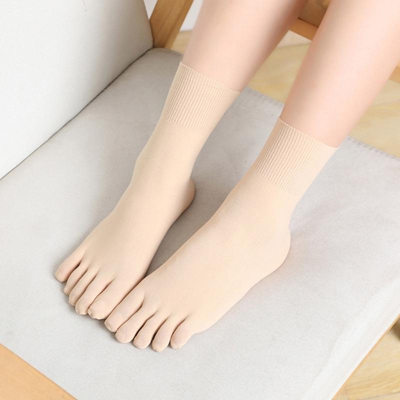 Fashion Women Man Summer Five Finger Sock Casual Style Middle Tube Short Sock Antiskid Finger Toe Socks New 4 Color