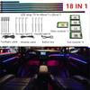 22 In 1 Car Ambient Light 64 Color RGB Symphony Interior Acrylic Guide LED Strip Light Decoration Atmosphere Lamp by APP Control