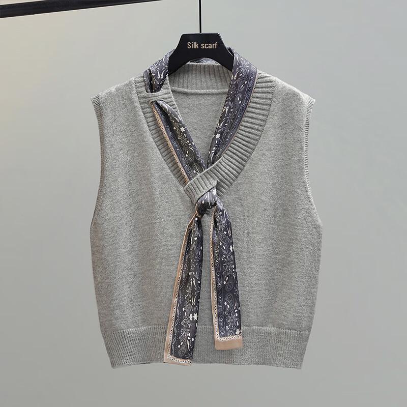 Women's V-Neck Knitted Vest
