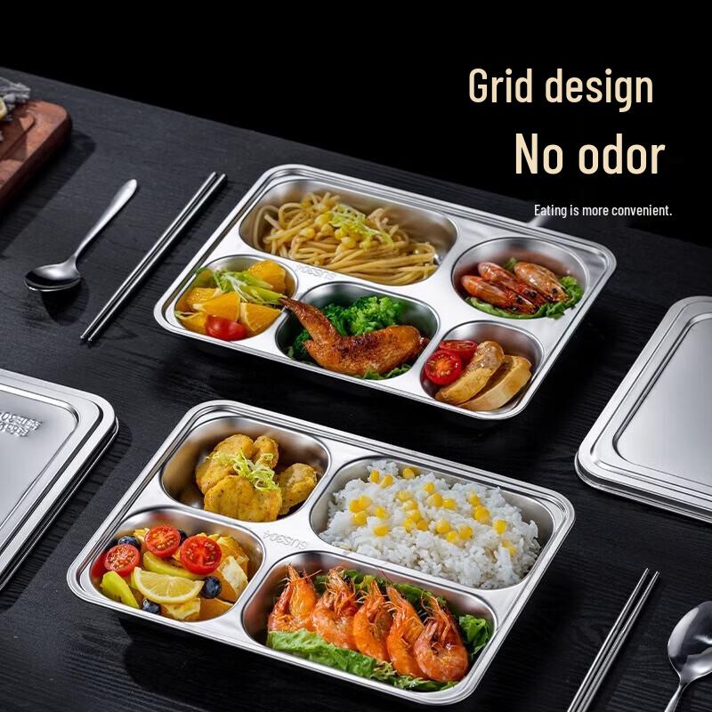 304 Edelstahl Unterteilter Mittagsteller