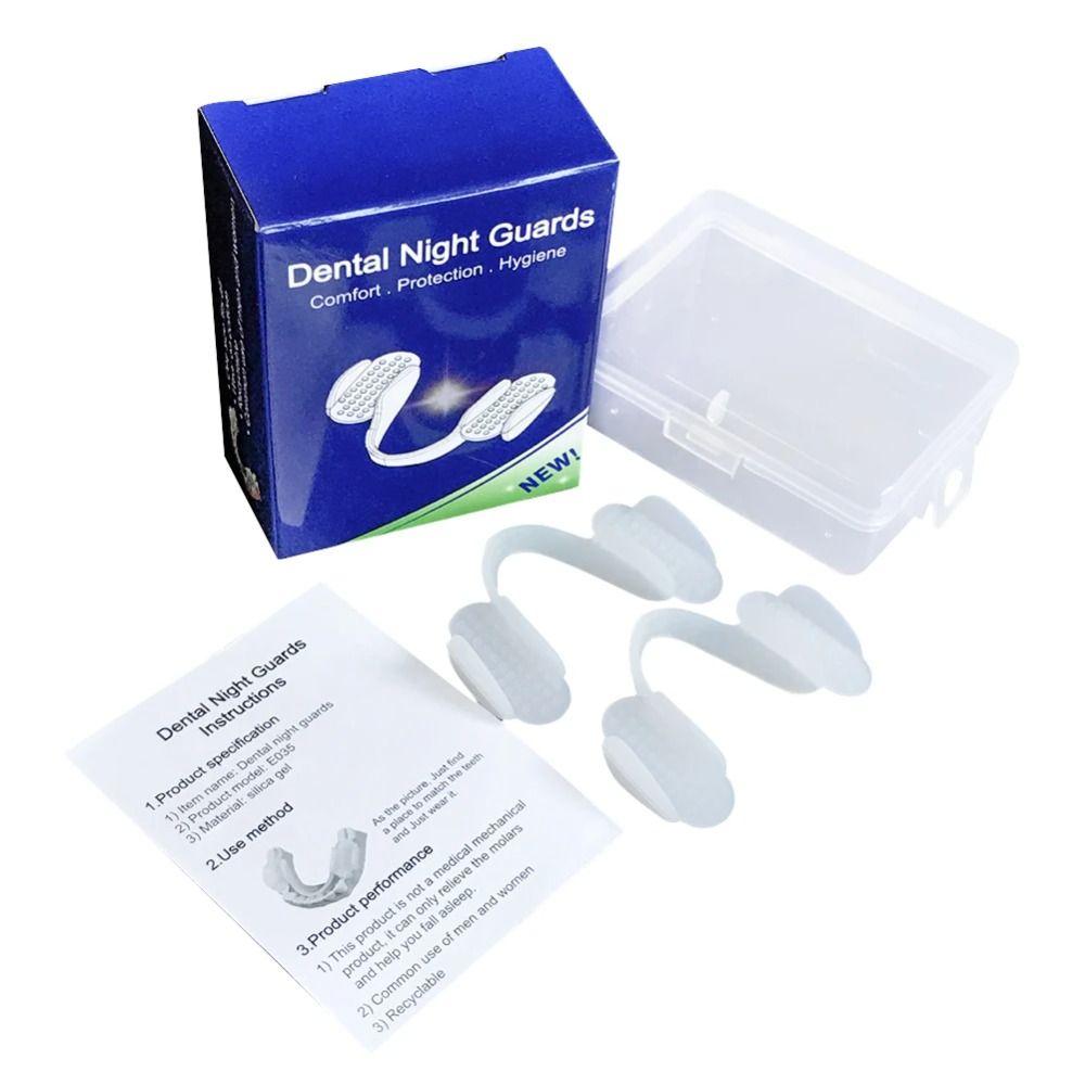 2Pcs with Storage Box Anti Snoring Mouth Guard Adjustable Snoring Mouth Guard  Bruxism