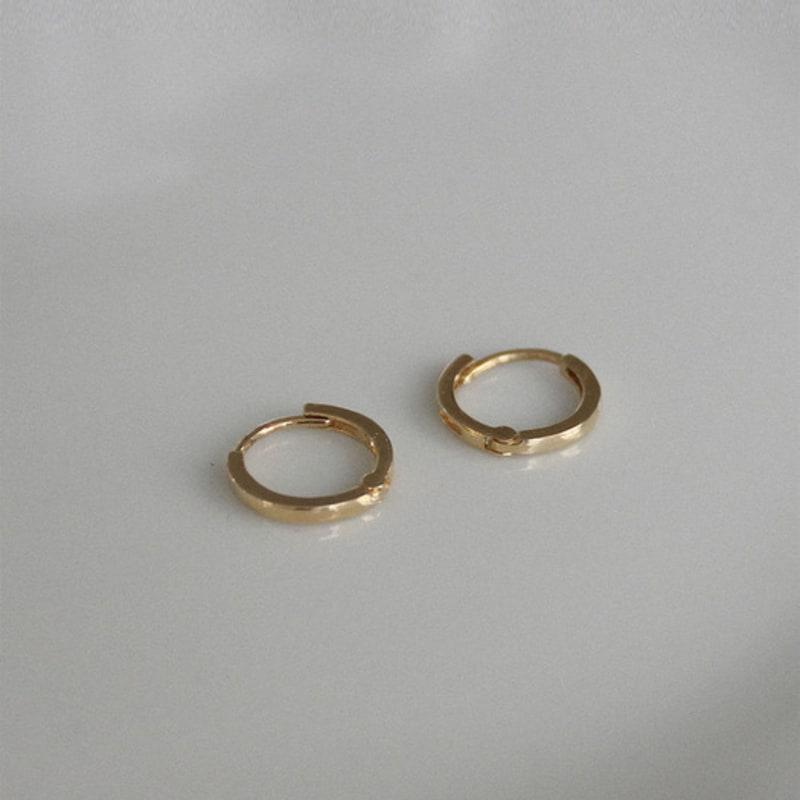 youngglow 14k basic one touch ring earrings